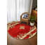 Tapis oriental rouge en polyester imprimé à la machine Susan-370102307