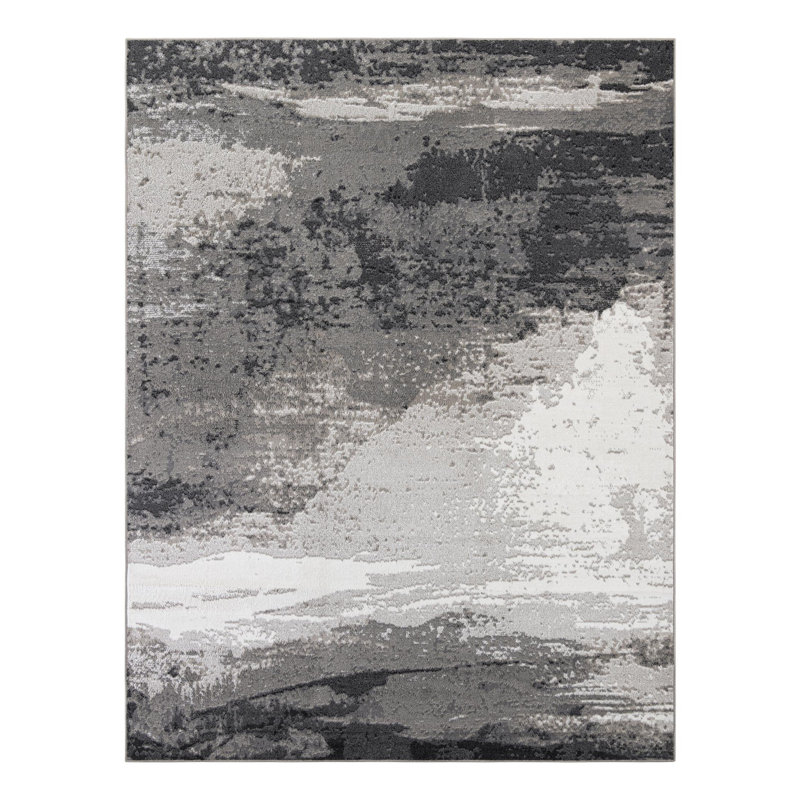 Ivy Bronx Glomma Nathanyl Rug Black, Rectangle 9' x 12'