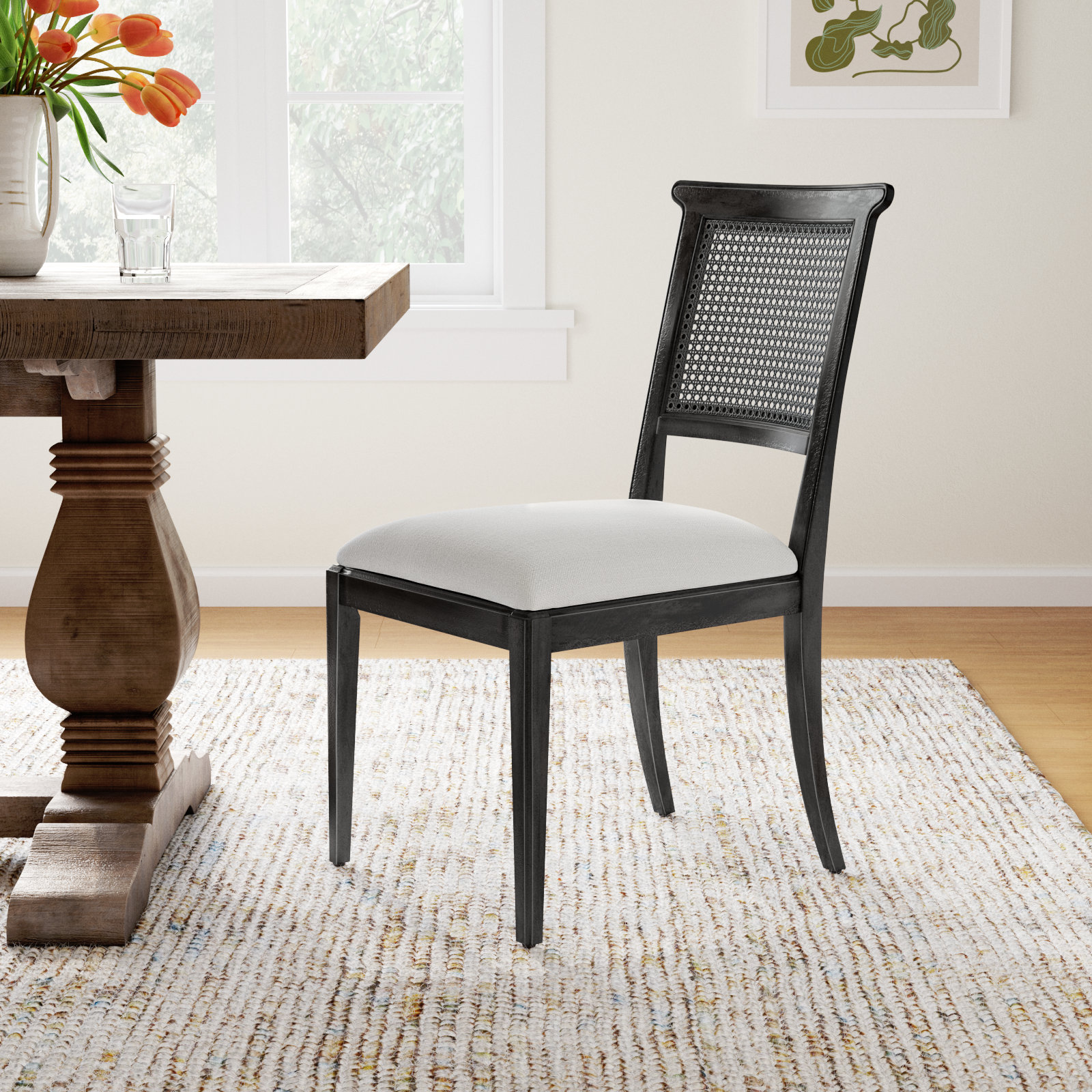 Charleston Dining Chair, Black