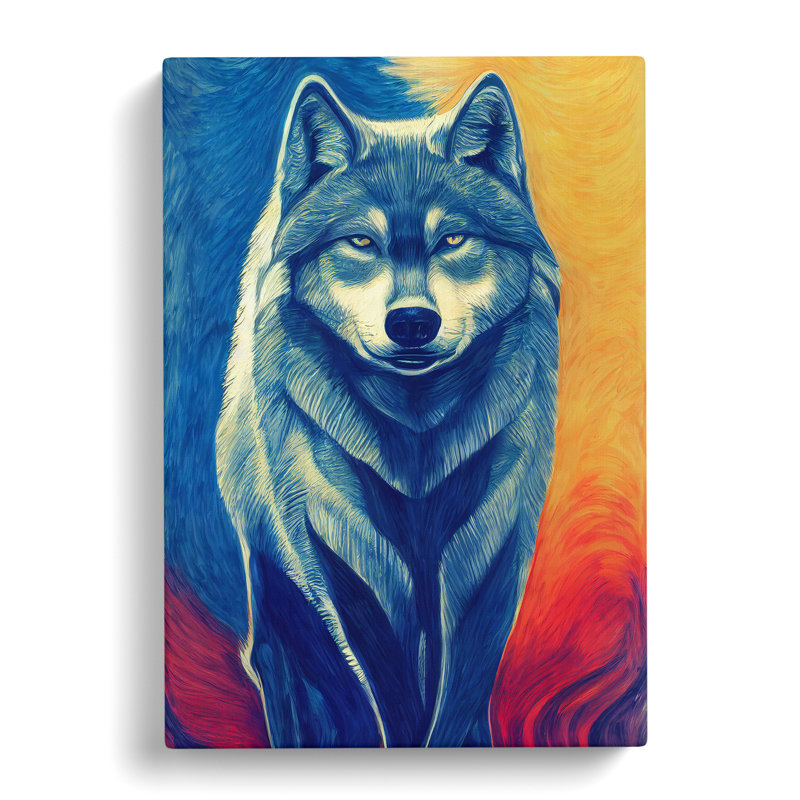 Wolf Painting - Wrapped Canvas, 76cm H x 50cm W x 3cm D