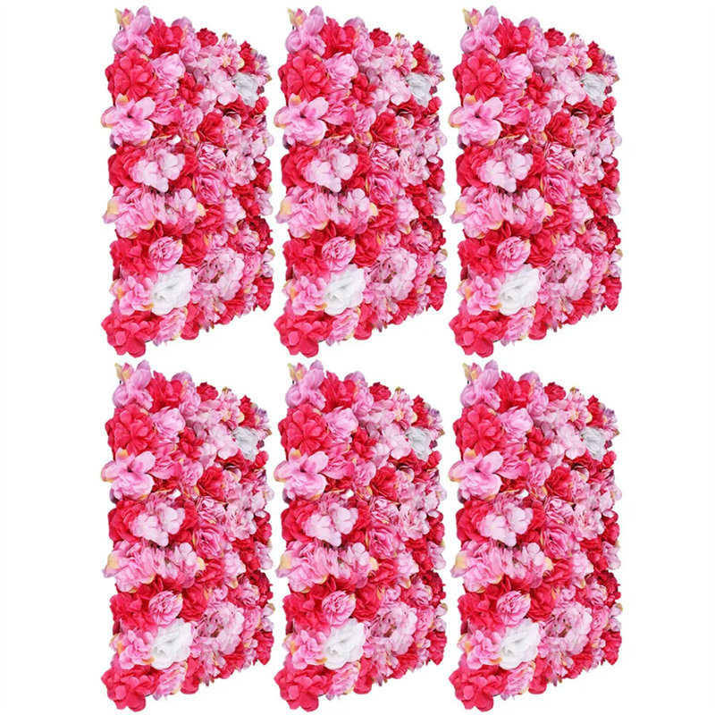 Artificial Roses Silk Flower Wall Panel Arrangement