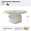 Table basse ronde en faux travertin l 31,5 po Watterson Andolise-1527394393