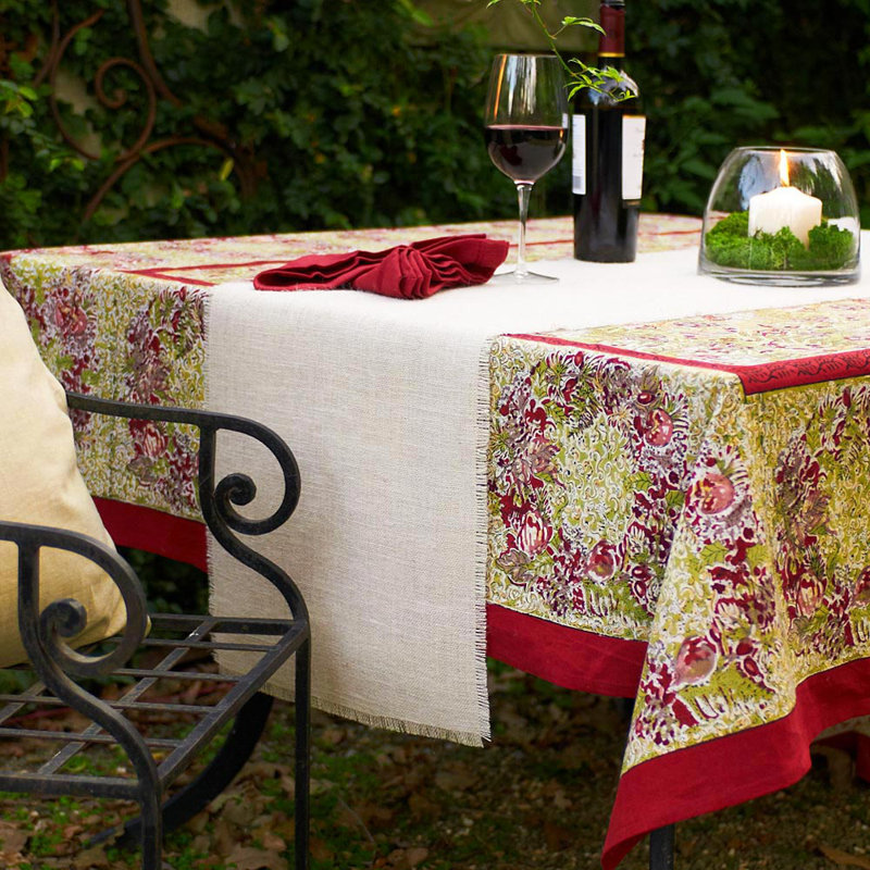 Nappe Belote, L 71 po x L 128 po, Rouge vert