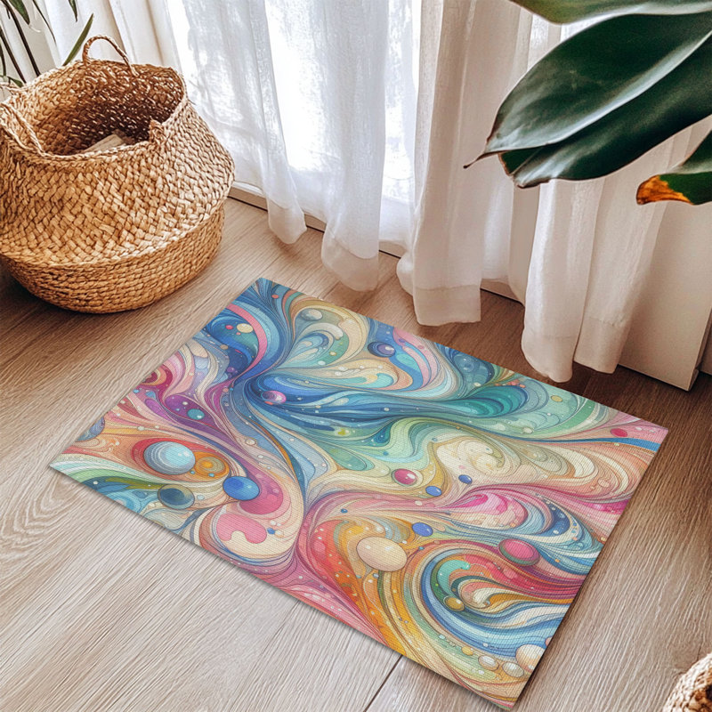 Tapis tressé Whimsy Paints, Rectangulaire 3 pi x 5 pi