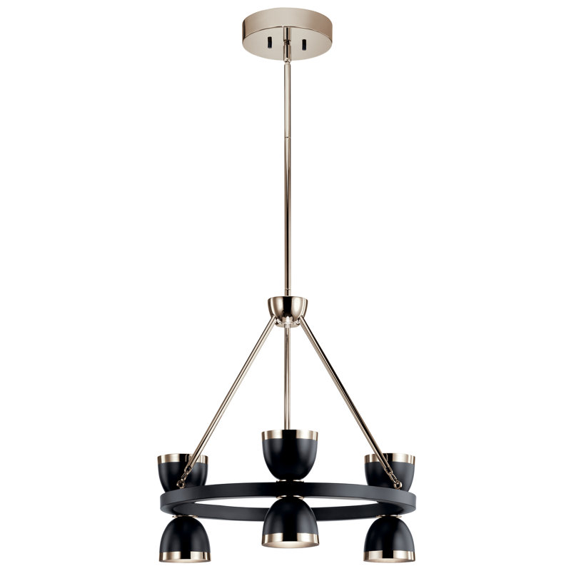 Lustre Baland 6Lt DEL, Noir