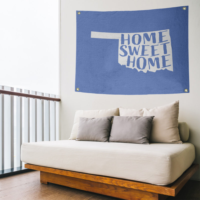 Tapisserie murale oklahoma doux pour la maison, H 50 po x l 59 po, Bleu