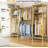 71.2" Freestanding Closet Organizer Adjustable Expandable Garment Rack with 6 Wire Shelves 4 Hanger Rods