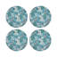 Sous-verres ronds en cuir pivoine Inspira Azur-119015028