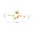 8 - Light Staggered White Glass Globe Modern Linear Semi Flush Mount