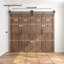 Plateau arqué assemblé de 84 po Porte de grange double pliante Knotty-111533198-111533197