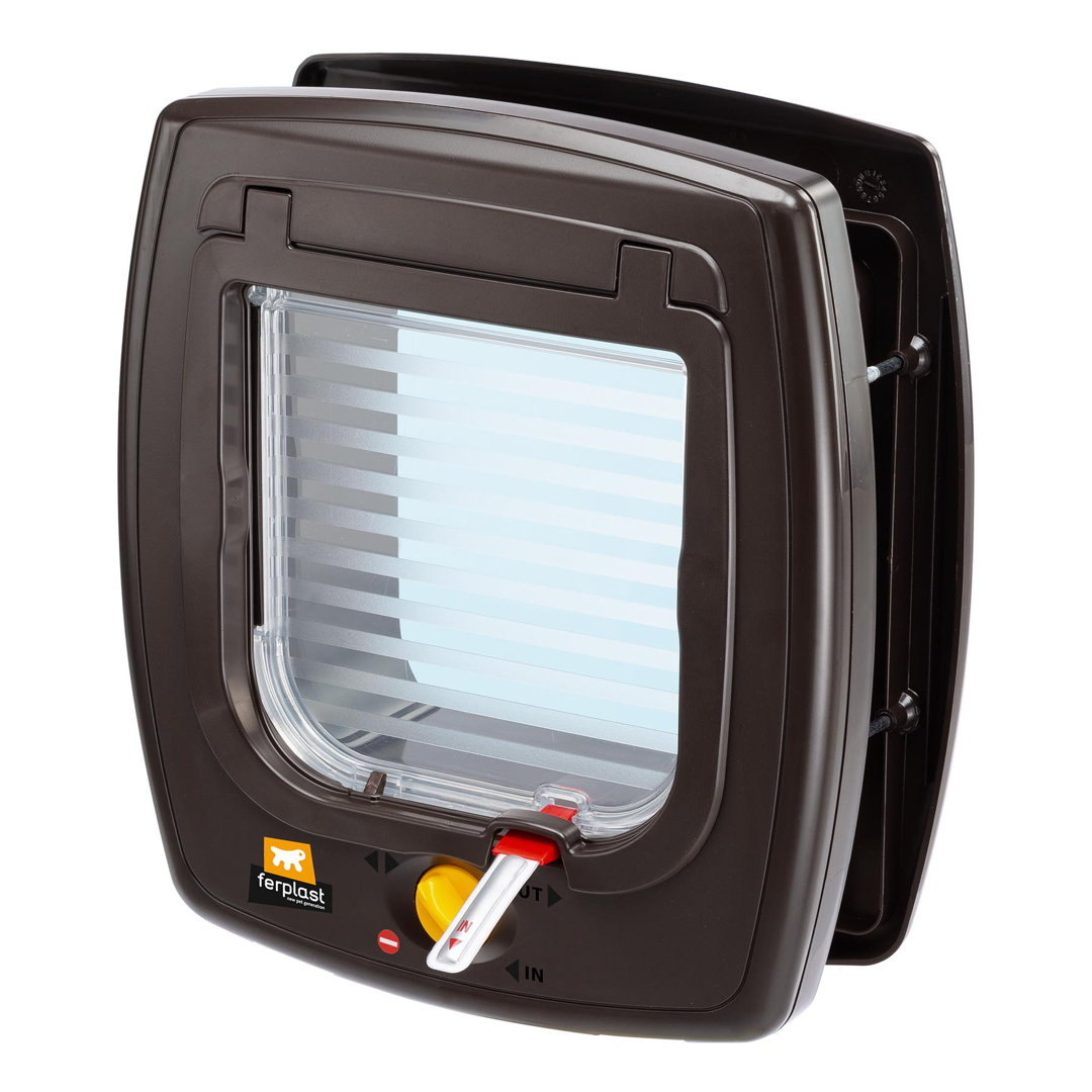 Ferplast Cat Door Swing 7 Universal Pet Door for Interior & Exterior Use Midwest Homes For Pets