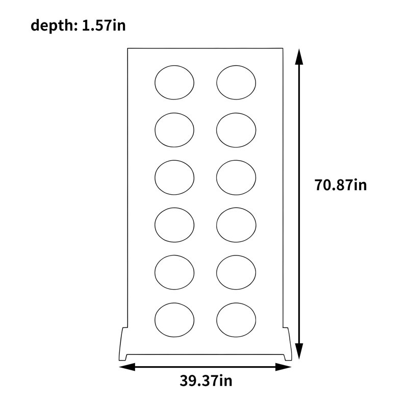 Belford, Noir, noir, noir, noir, H 70,87 po x l 39,37 po x P 1,57 po