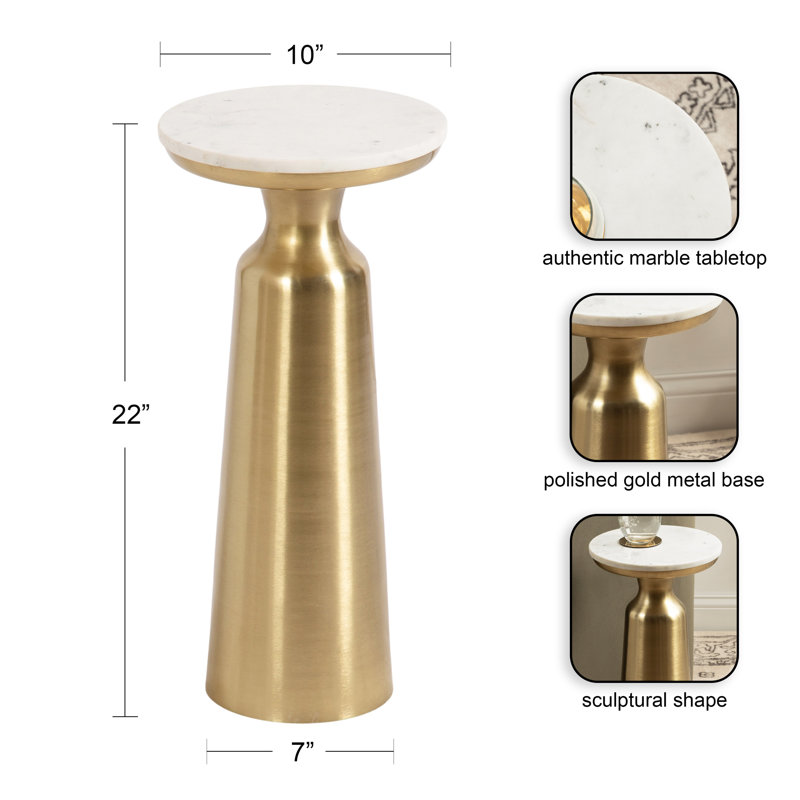 Modern Round Marble Drink Table