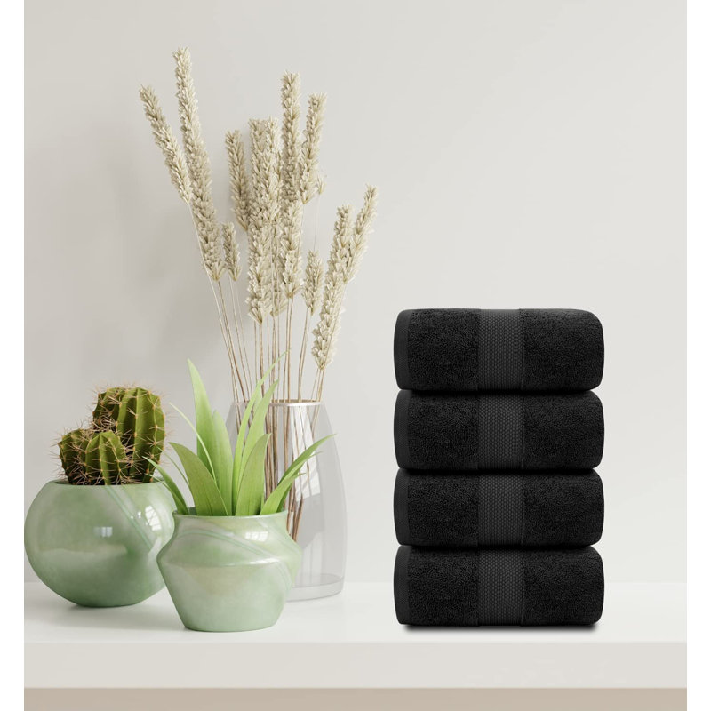 Serviette de bain 100% coton Aldercy, Noir