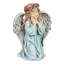 Statue de jardin petite fille ange avec guirlande de fleurs DEL Exhart