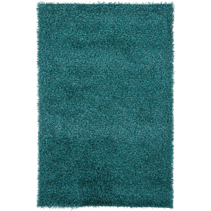 Tapis contemporain tissé à la main Latitude Run® Zara - bleu, Rectangle 4 pi x 6 pi