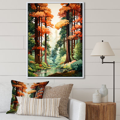 «Redwood Shimmering Tree Heights III», reproduction d'art mural paysage et nature