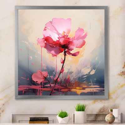 " Coral Elegance Single Pink Rose Blossoming "
