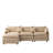 105" Modular Sectional Couch,Upholstered Soft Chenille Fabric Sofa,3 Seater With Ottoman L Shape Sofa Light Coffee-226733665