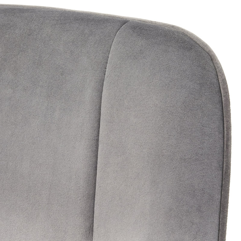 Chaise d'appoint rembourrée en velours Leddy, Blanc
