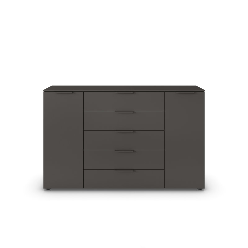 Flipp 5 Drawer 160Cm W Combo Dresser, Graphite