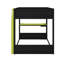 Lit superposé double pleine grandeur avec bureau RVB latéral et ports de charge USB, lit superposé en bois avec bande lumineuse à DEL-1344710089