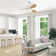 47-Inch White Ceiling Fan With Remote, 3-Color LED & Reversible DC Motor
