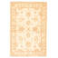 Tapis ivoire / beige en laine noué à la main de conception unique 3 pi 2 po x 4 pi 8 po New Age