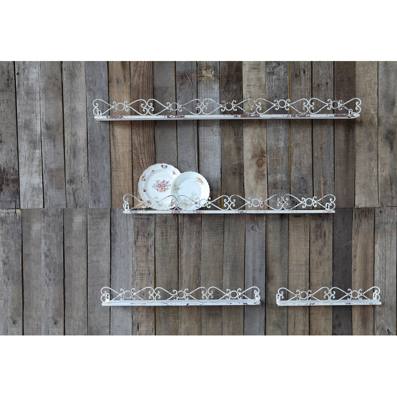 4 Piece Metal Floating Shelf