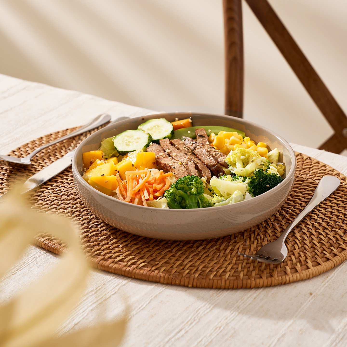 Daytona Stoneware Pasta Bowl, Brown