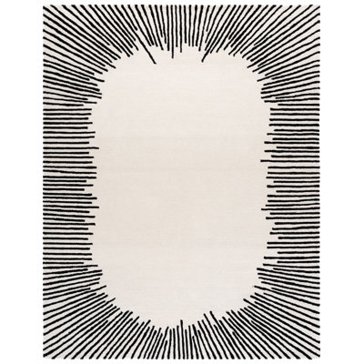 Anaee Fifth Avenue 129 Area Rug In Ivory / Black