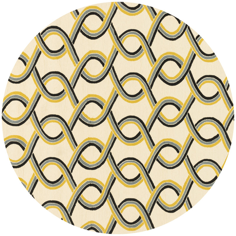 Danko Geometric Indoor / Outdoor Rug, Round 7'10"