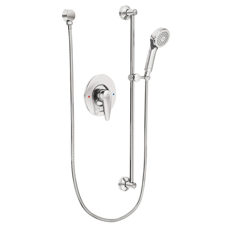 Robinet de douche à main commercial avec barre coulissante