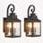 Matte Black 2 Light Vintage Outdoor Wall Lantern-1205156913