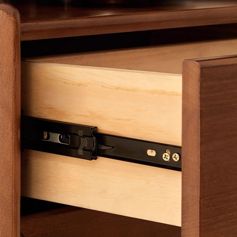Armoire de coin de salon en bois massif noyer rétro