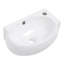 Lavabo de salle de bain mural rectangulaire en céramique blanche 16,5 x 11 po avec trou de robinet simple