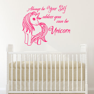 Décalcomanie murale chambre de bébé licorne