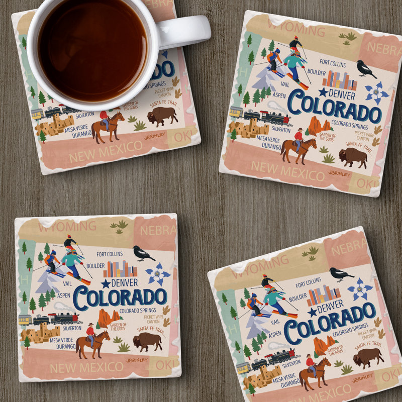 Ensemble de sous-verres 4 pièces Thirstystone Colorado