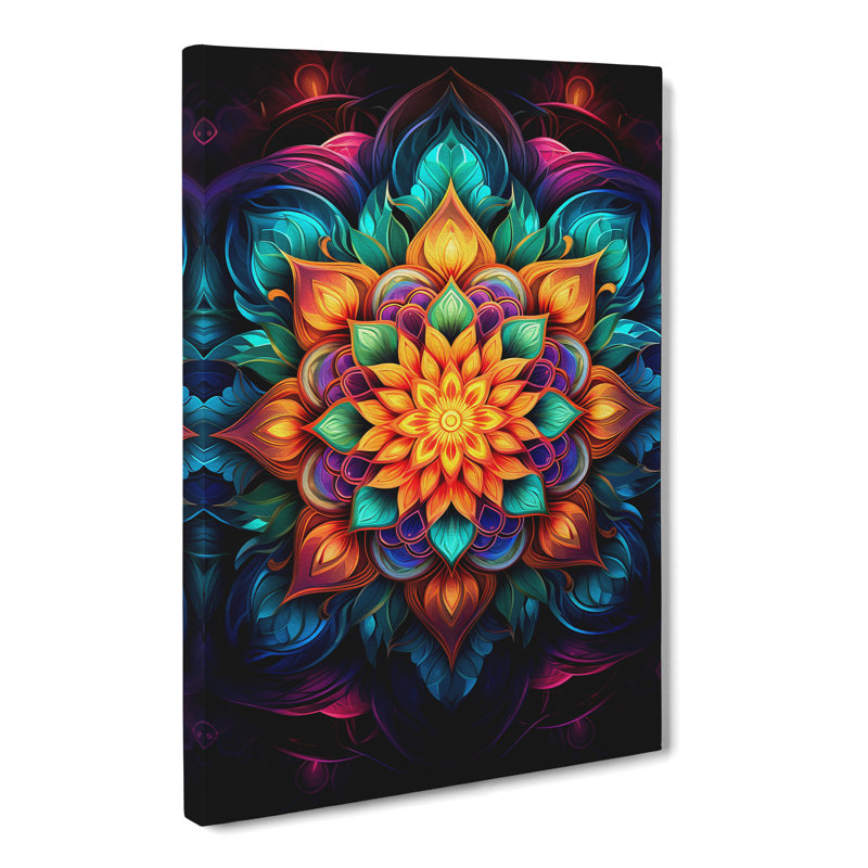 Mandala Digital No.3 - Wrapped Canvas, 76cm H x 50cm W x 3cm D
