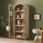 Sitarski 76" H x 30" W Modern Arched Standard Bookcase with Glass Doors-98582621