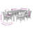  Garden Dining Set Black, Cream White