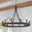 Marconi 12-Light Dimmable Wagon Wheel Chandelier-1213244987