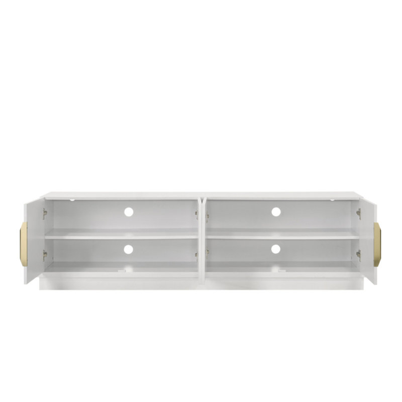 Carrington 70"W White 4-Door TV Stand