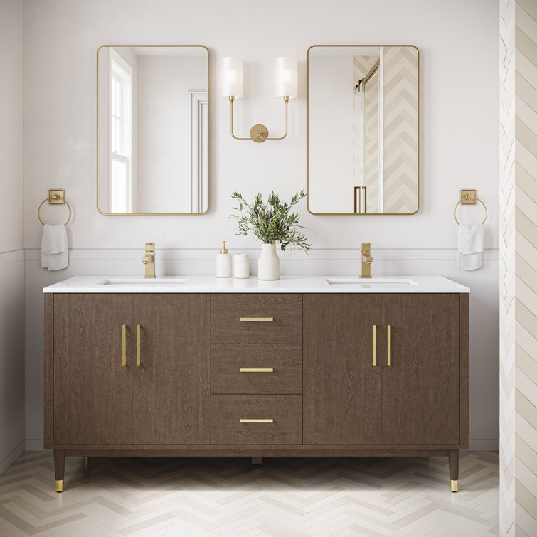 Sawyer 72'' Double Bathroom Vanity with Quartz Top