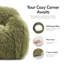 Canapé Harry en fausse fourrure avec coussin boule-120234913