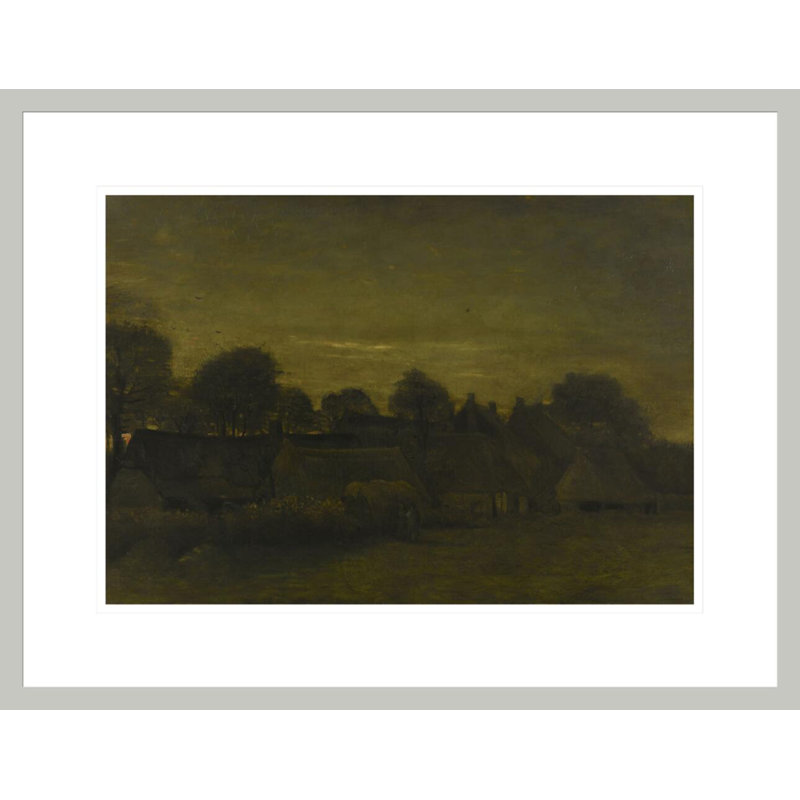 «Peasant Village at Dusk» par Vincent van Gogh, impression giclée encadrée, 16,88 po H x 21,75 po L