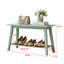 Banc d'entrée en bois avec tablette de rangement - Siège d'appoint moderne pour couloir, chambre à coucher, salon ou banc à chaussures étroit-124279900
