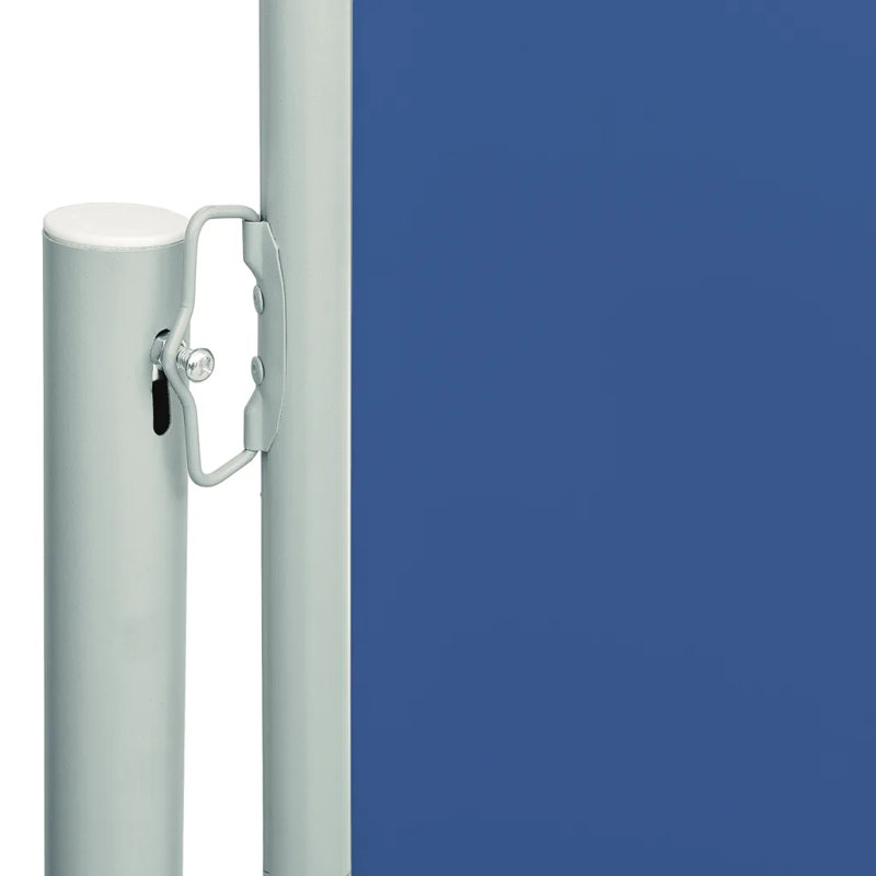 Dakota Fields 600cm W x 200cm D Fabric Cover Motorised Retractable Side Awning, Blue