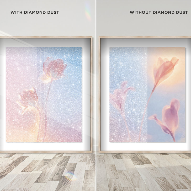Iridescent Spring Set Shadowbox Floral & Botanical Print by Oliver Gal, Black Frame, 16 x 20, 17"H x 21"W