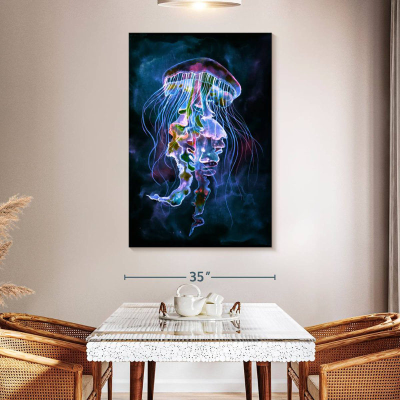 Brampt Jellyfish Glow, 12" H x 8" W